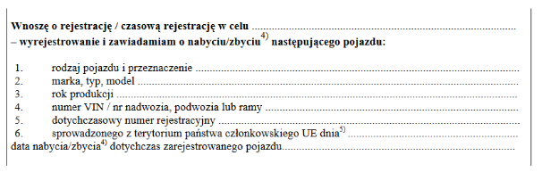 Jak wypełnić wniosek o rejestrację pojazdu?